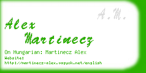 alex martinecz business card